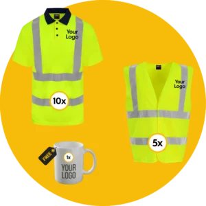 Hi-Vis Polo & Vest Mix 10x