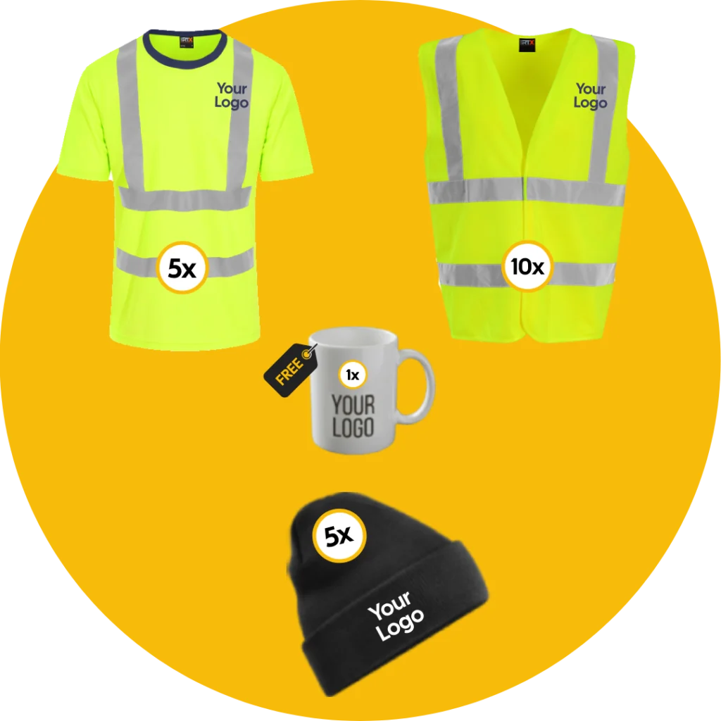 10x Hi-Vis Vest + 5x Hi-Vis T Bundle