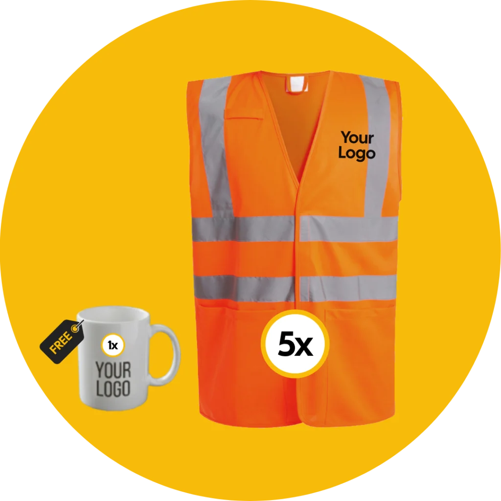 24 Hi-Vis Vests with Free Logo