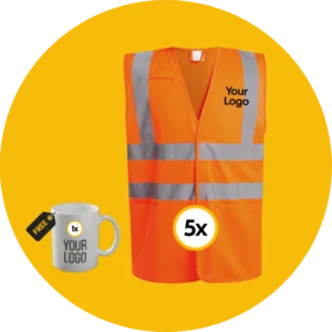 24 Hi-Vis Vests with Free Logo