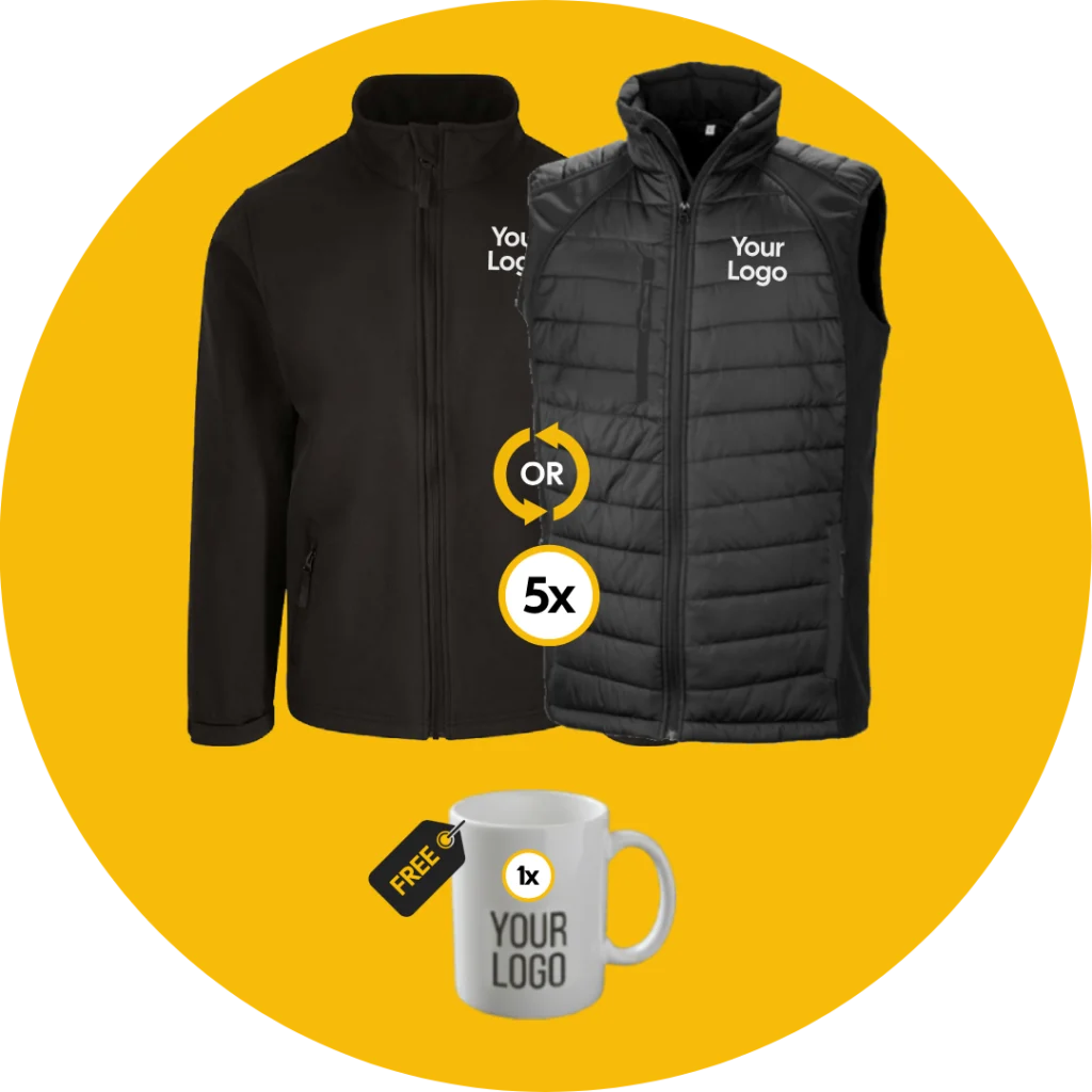 5 Softshell Jackets or Gilets Workwear Bundle