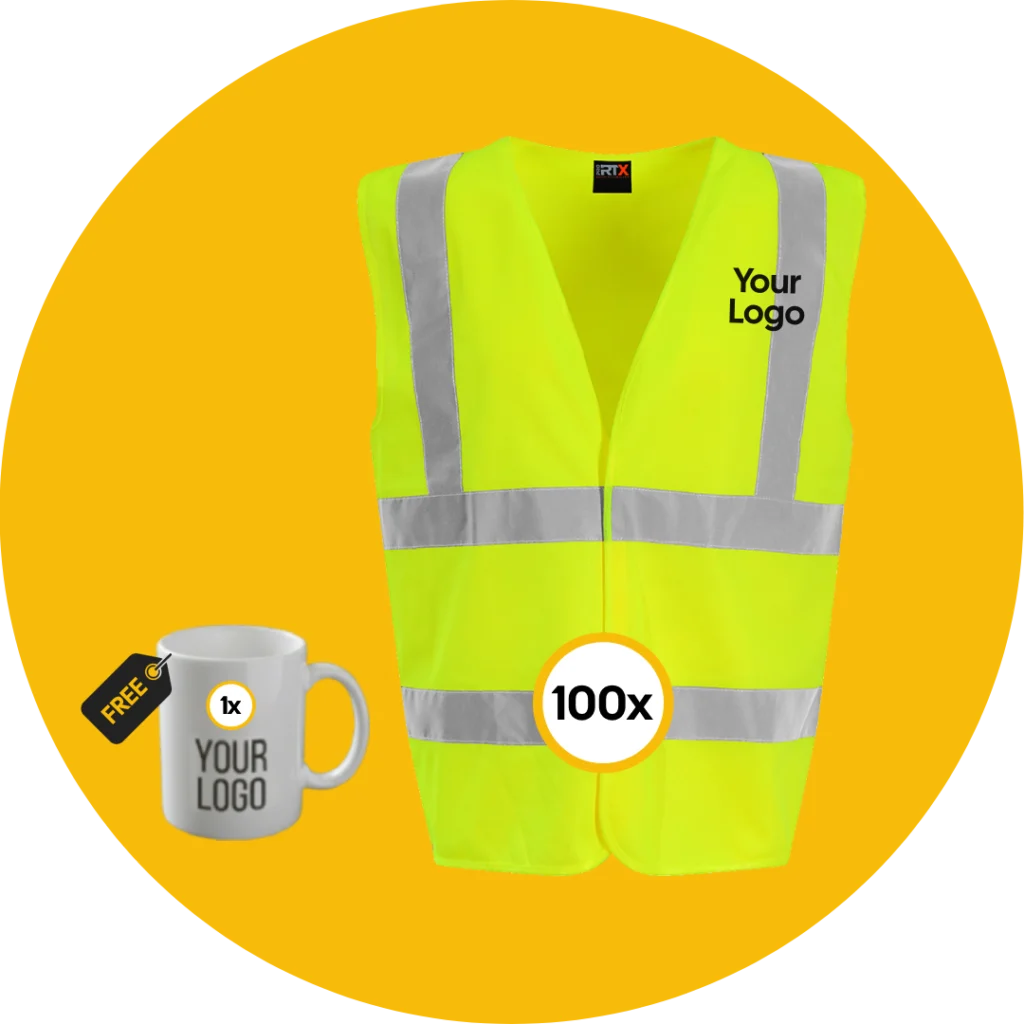 100 Hi-Vis Vests with Free Logo