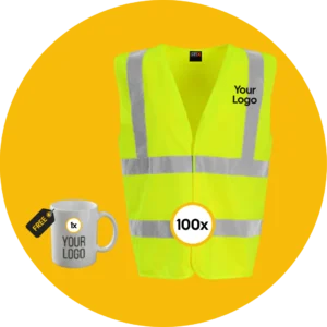 100 Hi-Vis Vests with Free Logo