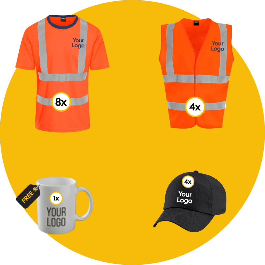 Hi-Vis Print Bundle 8x T + 4x Vest
